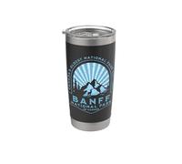 Souvenir de randonnée rétro vintage du parc national du Canada Banff Gobelet isotherme en acier inoxydable double paroi