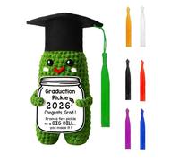 Souvenir de remise de diplôme au crochet cornichon | Concombre au crochet pour frères et sœurs, camarades de olocataires, fête, maison, bureau, appartement, cérémonie