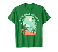 Souvenir de Saint Malo - Rappel France T-Shirt, Homme, Vert Kelly, XL