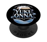 Souvenir de saké japonais Yuki Onna du Japon vintage PopSockets PopGrip Adhésif