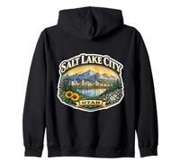 Souvenir de Salt Lake City, Utah, Capitale de l'État, rétro et Vintage Sweat à Capuche