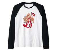 Souvenir de sirène danoise Viking Princesse - Joli Drapeau du Danemark Manche Raglan