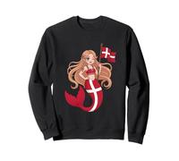 Souvenir de sirène danoise Viking Princesse - Joli Drapeau du Danemark Sweatshirt
