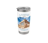 Souvenir de vacances de l'Acropole et du Parthénon Athènes Grèce Gobelet isotherme en acier inoxydable double paroi