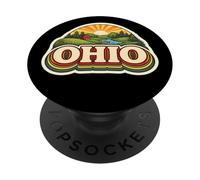 Souvenir de Vacances de l'Ohio Badge Visiteur PopSockets PopGrip Adhésif