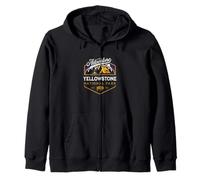 Souvenir de Vacances du Parc National de Yellowstone pour Camping, randonnée Sweat à Capuche