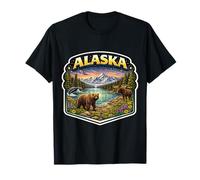Souvenir de Vacances en Alaska Badge Visiteur d'État T-Shirt