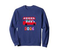 Souvenir de Vacances Rouge à Double étage Motif Bus londonien 2026 Sweatshirt
