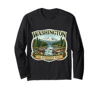 Souvenir de Visiteur Washington The Evergreen State Manche Longue