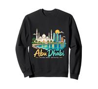 Souvenir de Voyage à Abu Dhabi Émirats Arabes Unis Dessiné à la Main Cadeau Historique Sweatshirt