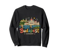 Souvenir de Voyage à Budapest Hongrie dessiné à la Main Sweatshirt