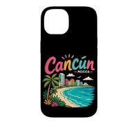 Souvenir de Voyage à Cancun Mexique dessiné à la Main Coque pour iPhone 14