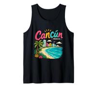 Souvenir de Voyage à Cancun Mexique dessiné à la Main Débardeur