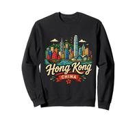 Souvenir de Voyage à Hong Kong en Chine dessiné à la Main Sweatshirt