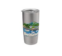 Souvenir de voyage à la main dans le port du Maine Gobelet isotherme en acier inoxydable double paroi