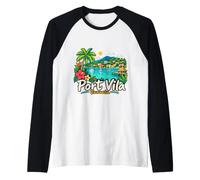 Souvenir de Voyage à Port Vila Vanuatu dessiné à la Main Manche Raglan
