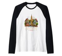 Souvenir de Voyage à Strasbourg France dessiné à la Main Manche Raglan