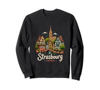 Souvenir de Voyage à Strasbourg France dessiné à la Main Sweatshirt