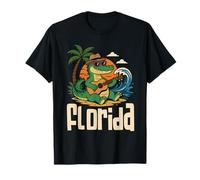 Souvenir de Voyage au Coucher du Soleil d'été en Floride avec Alligator Beach Vibes T-Shirt