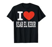 Souvenir de Voyage avec Inscription « I Love Ksar el Kebir » T-Shirt