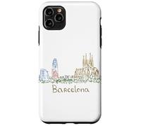 Souvenir de Voyage Barcelone Espagne Panorama City Landmark Cadeau Coque pour iPhone 11 Pro Max