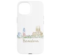 Souvenir de Voyage Barcelone Espagne Panorama City Landmark Cadeau Coque pour iPhone 15
