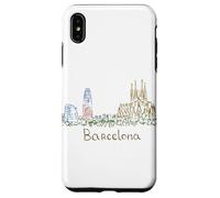 Souvenir de Voyage Barcelone Espagne Panorama City Landmark Cadeau Coque pour iPhone XS Max