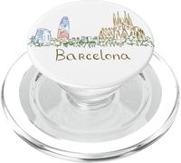 Souvenir de Voyage Barcelone Espagne Panorama City Landmark Cadeau PopSockets PopGrip pour MagSafe
