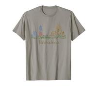 Souvenir de Voyage Barcelone Espagne Panorama City Landmark Cadeau T-Shirt