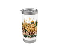 Souvenir de voyage Bethléem Palestine dessiné à la main Gobelet isotherme en acier inoxydable double paroi