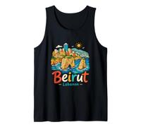 Souvenir de Voyage Beyrouth Liban dessiné à la Main Débardeur