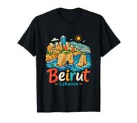 Souvenir de Voyage Beyrouth Liban dessiné à la Main T-Shirt