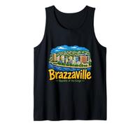 Souvenir de Voyage Brazzaville Congo dessiné à la Main Débardeur