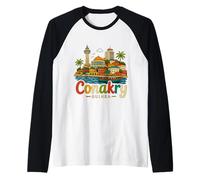 Souvenir de Voyage Conakry Guinée dessiné à la Main Manche Raglan