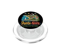 Souvenir de Voyage Congo Dessiné à la Main Pointe-Noire Cadeau Monument PopSockets PopGrip pour MagSafe