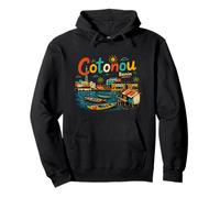 Souvenir de Voyage Cotonou Bénin dessiné à la Main Sweat à Capuche