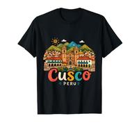Souvenir de Voyage Cusco Pérou dessiné à la Main T-Shirt Graphique avec Valeur