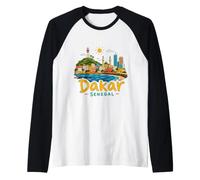 Souvenir de Voyage Dakar Sénégal dessiné à la Main Manche Raglan