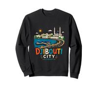 Souvenir de Voyage de la Ville de Djibouti dessiné à la Main Sweatshirt