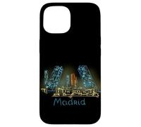 Souvenir de Voyage de Nuit de Madrid Panorama City Landmark Cadeau Coque pour iPhone 15