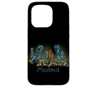 Souvenir de Voyage de Nuit de Madrid Panorama City Landmark Cadeau Coque pour iPhone 15 Pro