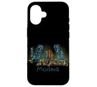 Souvenir de Voyage de Nuit de Madrid Panorama City Landmark Cadeau Coque pour iPhone 16
