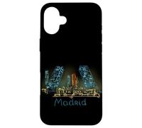 Souvenir de Voyage de Nuit de Madrid Panorama City Landmark Cadeau Coque pour iPhone 16 Plus