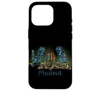 Souvenir de Voyage de Nuit de Madrid Panorama City Landmark Cadeau Coque pour iPhone 16 Pro