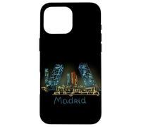 Souvenir de Voyage de Nuit de Madrid Panorama City Landmark Cadeau Coque pour iPhone 16 Pro Max