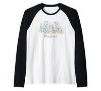 Souvenir de Voyage de Nuit de Madrid Panorama City Landmark Cadeau Manche Raglan