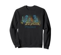 Souvenir de Voyage de Nuit de Madrid Panorama City Landmark Cadeau Sweatshirt