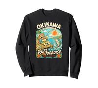 Souvenir de Voyage de pêche au Lion Shisa d'Okinawa, Aventure en mer Sweatshirt