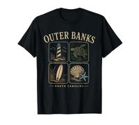 Souvenir de Voyage de Plage Outer Banks en Caroline du Nord T-Shirt