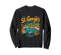 Souvenir de Voyage de St Georges Grenade dessiné à la Main Sweatshirt